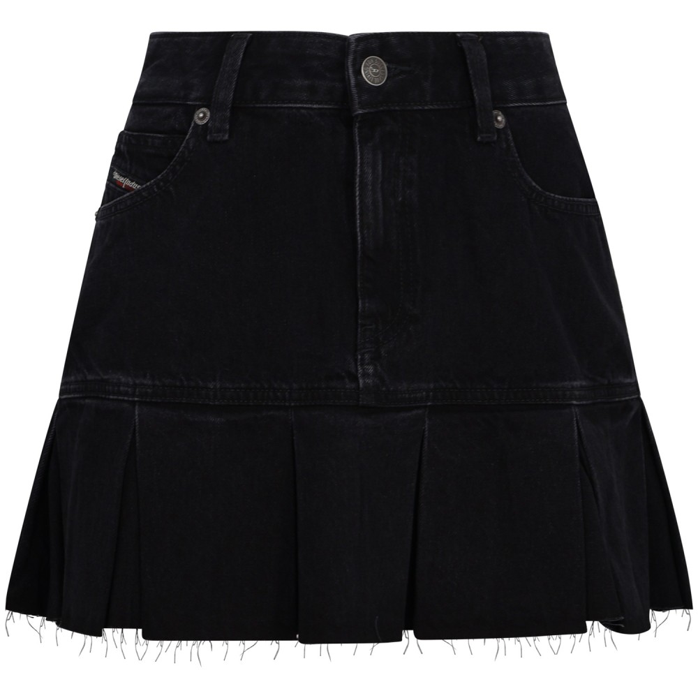 Gonna in jeans nera per donna