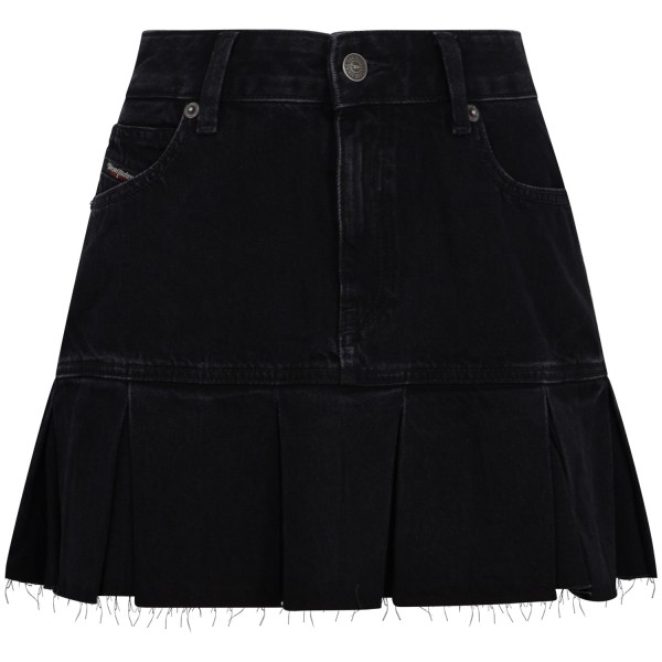 Gonna in jeans nera per donna