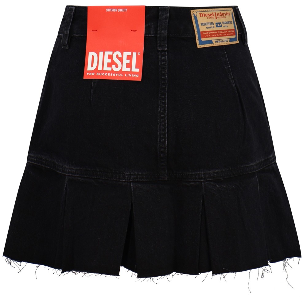 Gonna in jeans nera per donna
