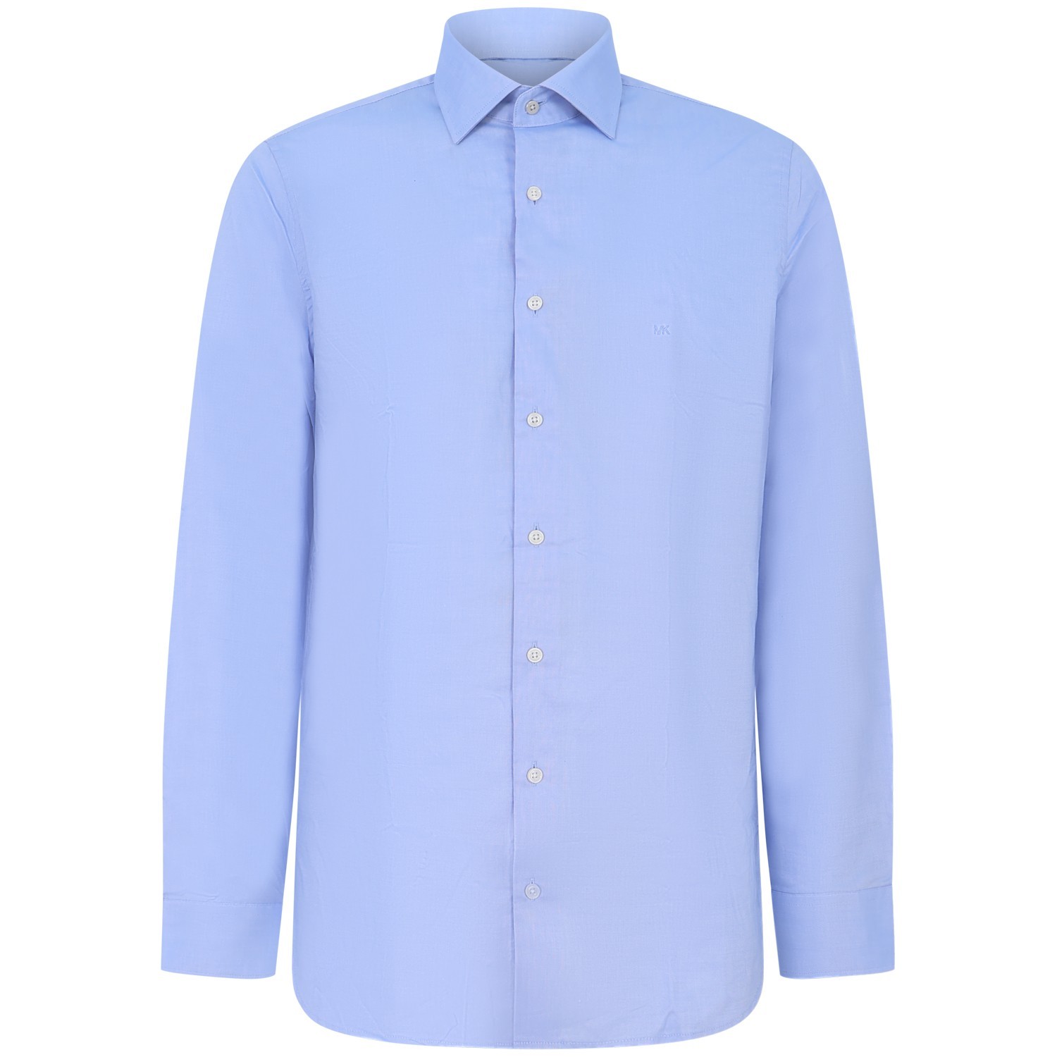 Camicia celeste con mini logo per uomo