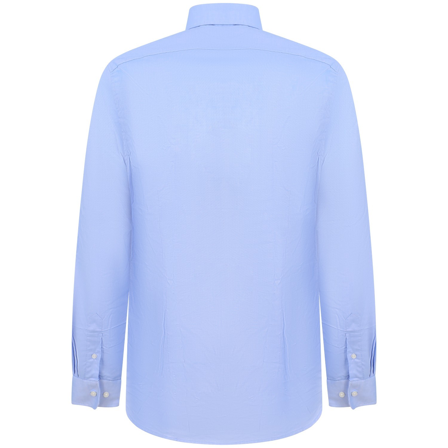 Camicia celeste con mini logo per uomo 2