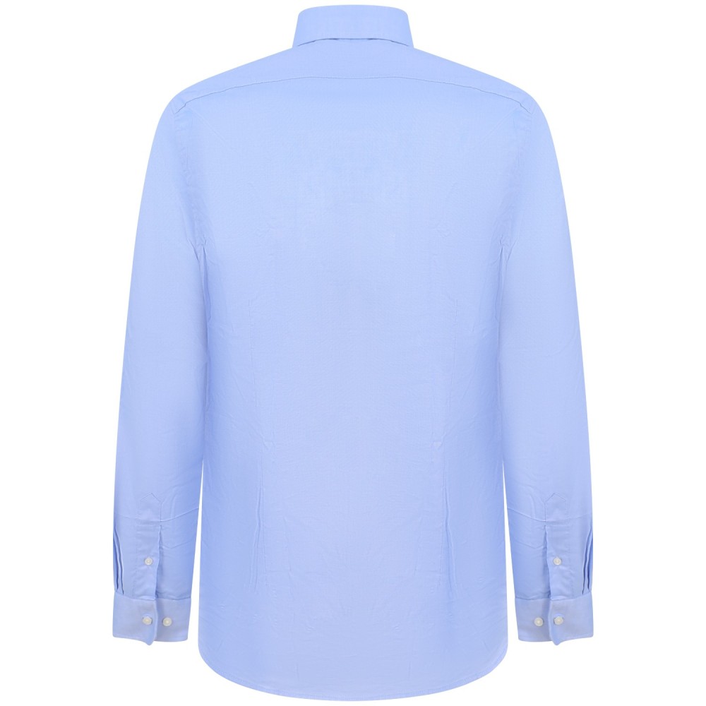 Camicia celeste con mini logo per uomo