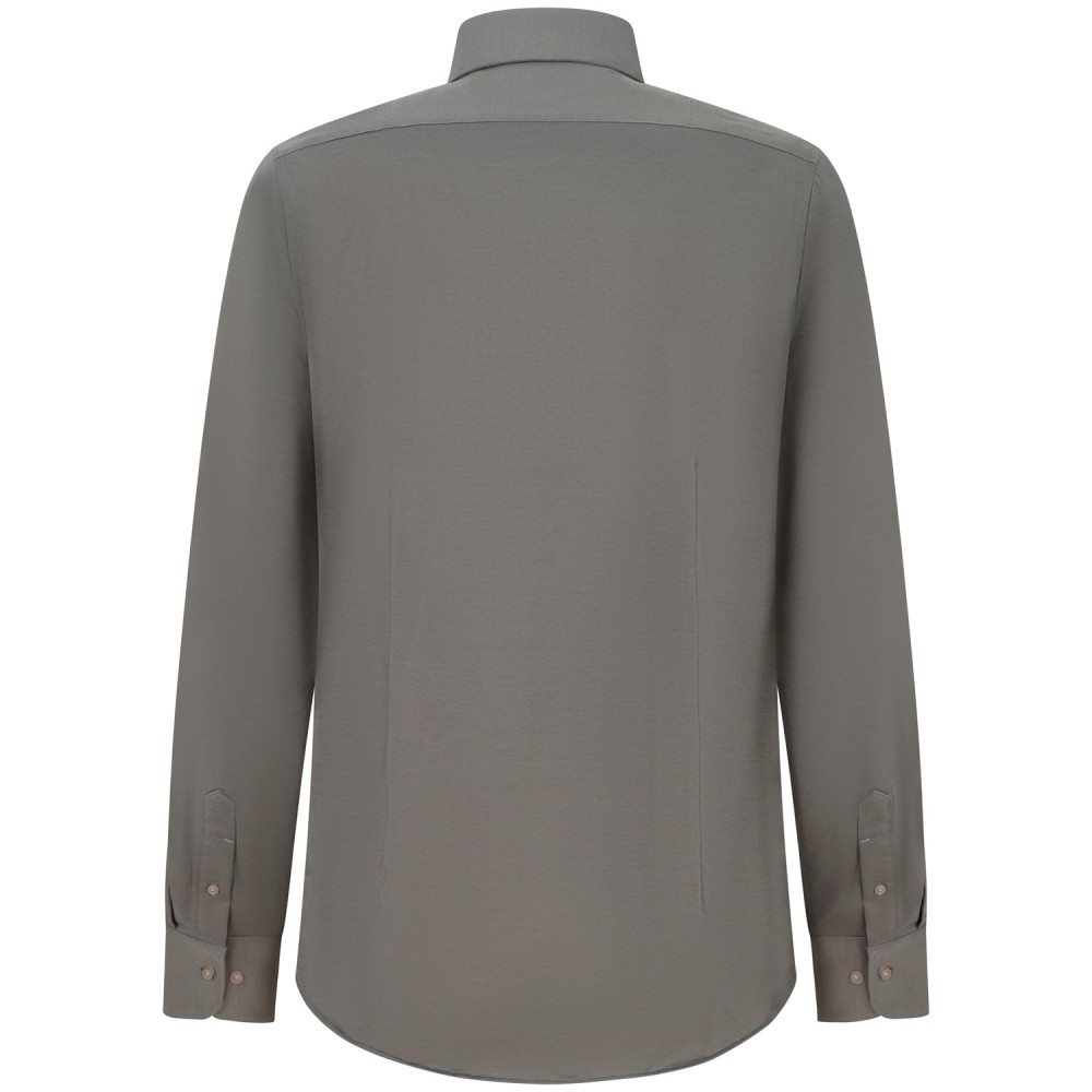 Camicia verde con mini logo per uomo
