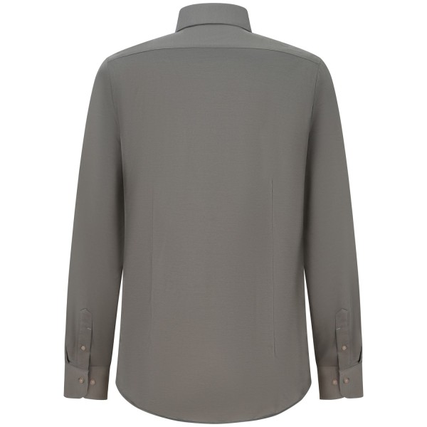 Camicia verde con mini logo per uomo