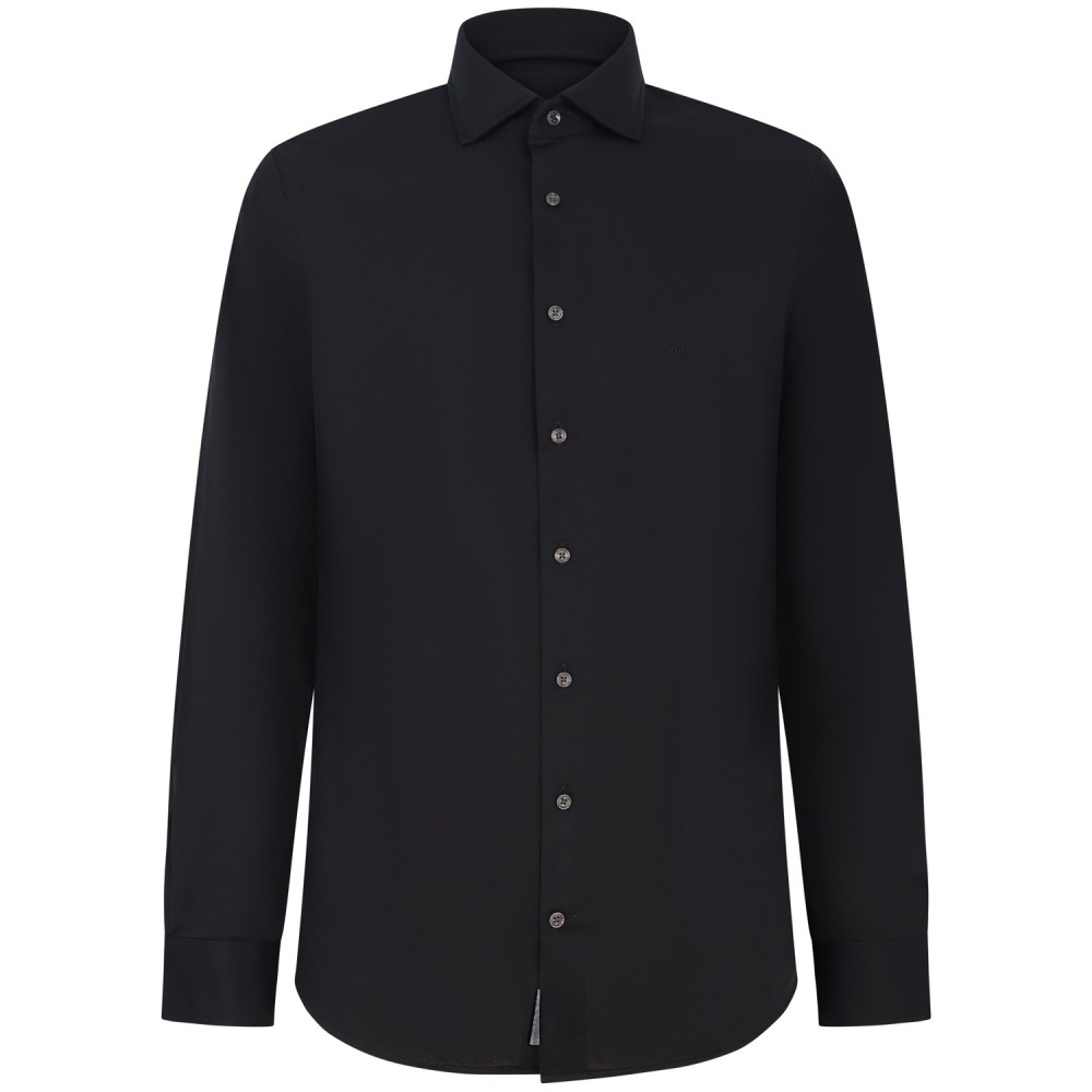 Camicia nera con mini logo per uomo