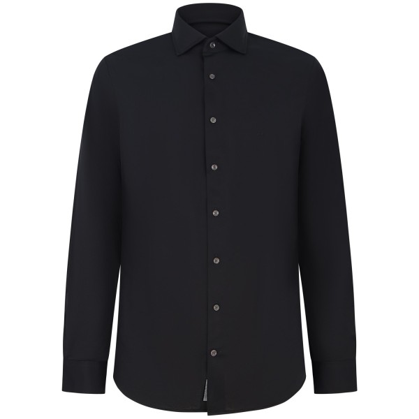 Camicia nera con mini logo per uomo
