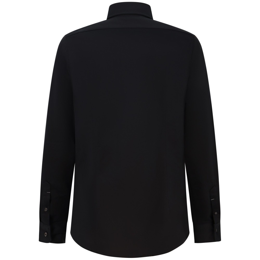 Camicia nera con mini logo per uomo