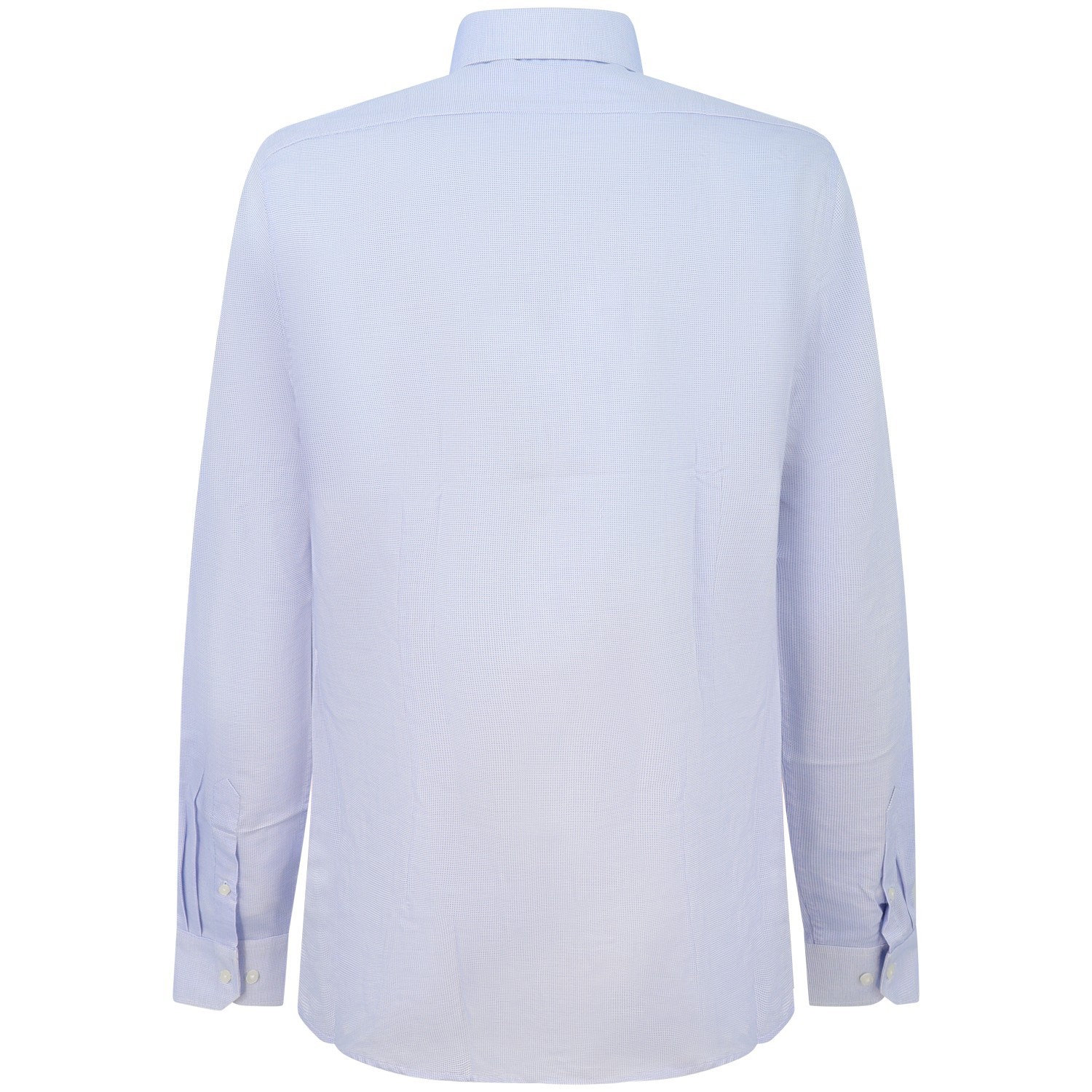 Camicia bianca/blu con microfantasia per uomo 2