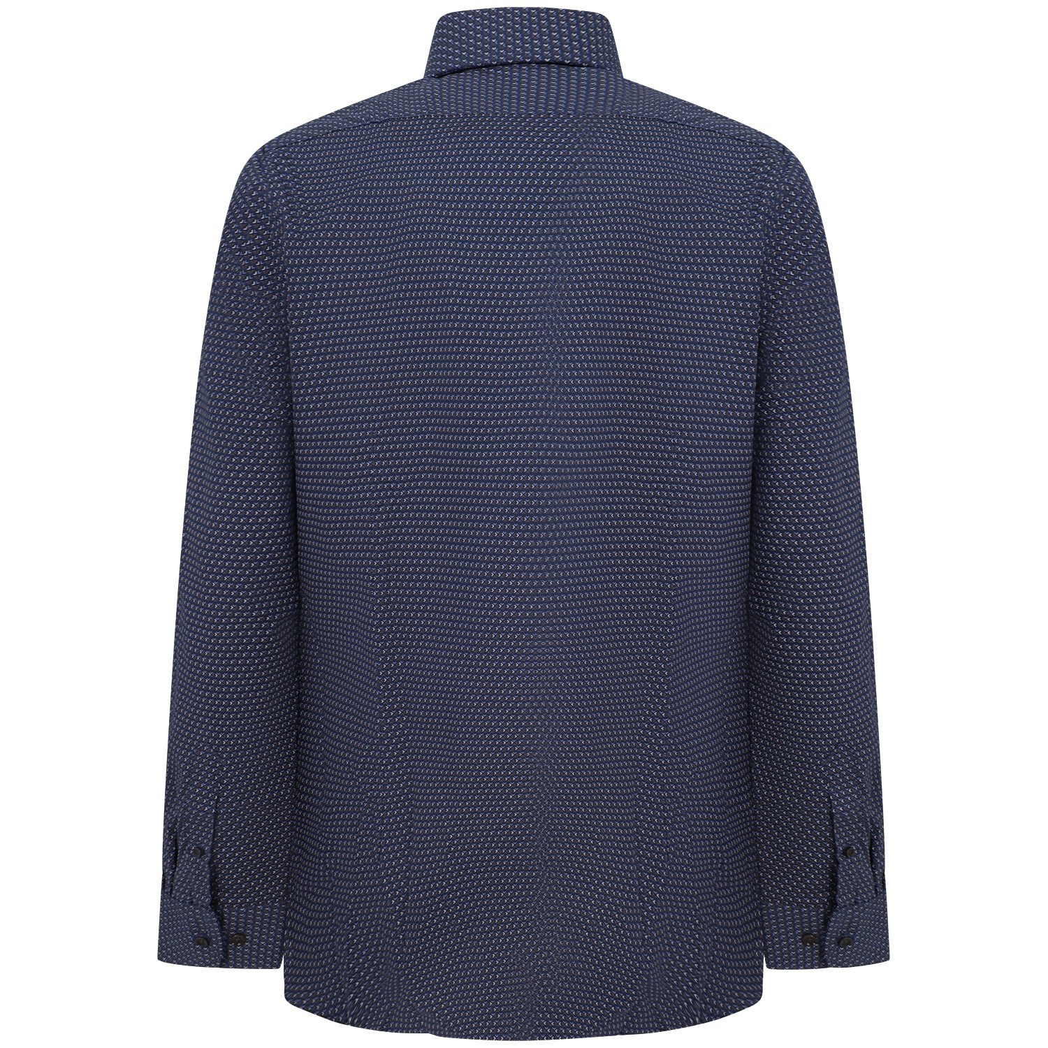 Camicia blu con microfantasia per uomo