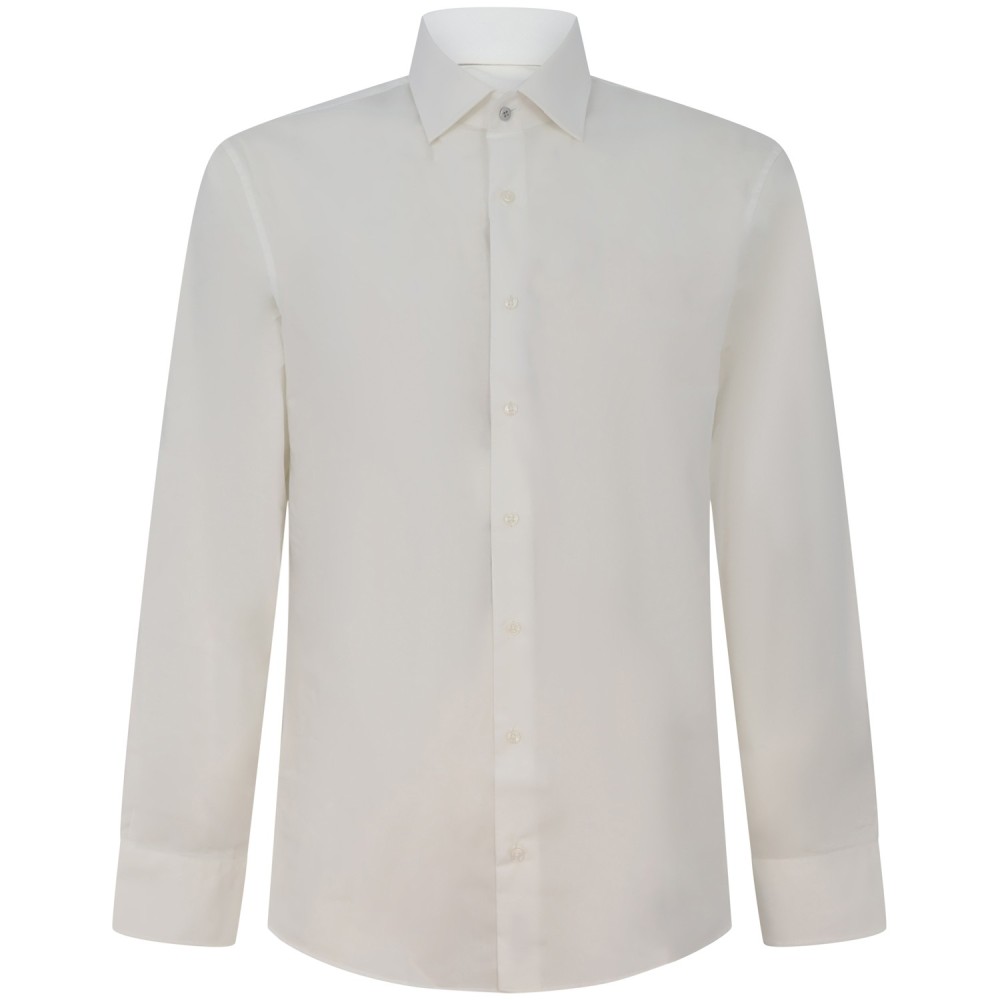 Camicia bianca con mini logo per uomo