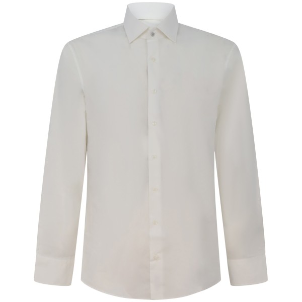 Camicia bianca con mini logo per uomo