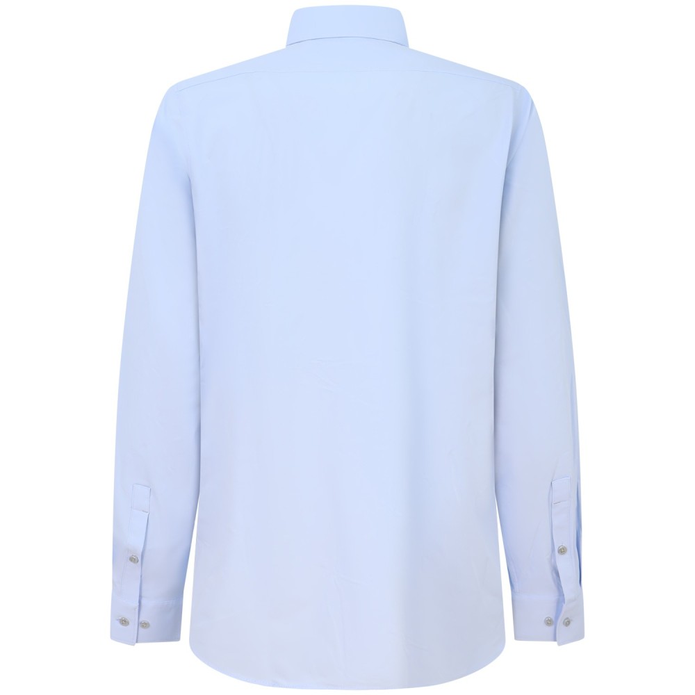 Camicia celeste con mini logo per uomo