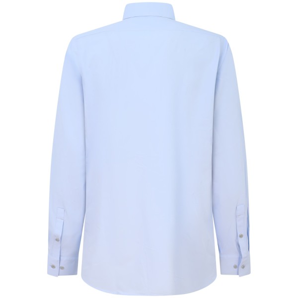 Camicia celeste con mini logo per uomo