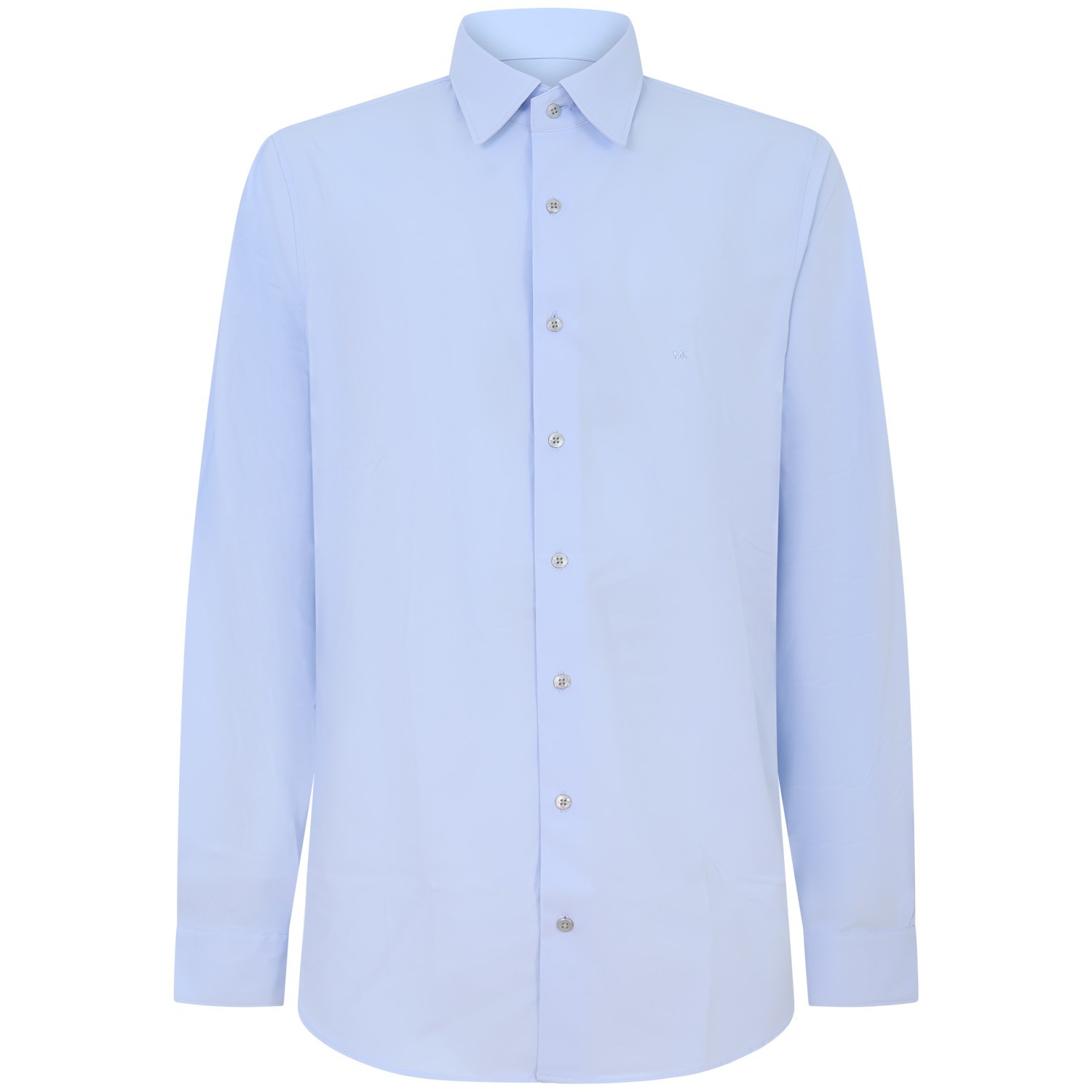 Camicia celeste con mini logo per uomo