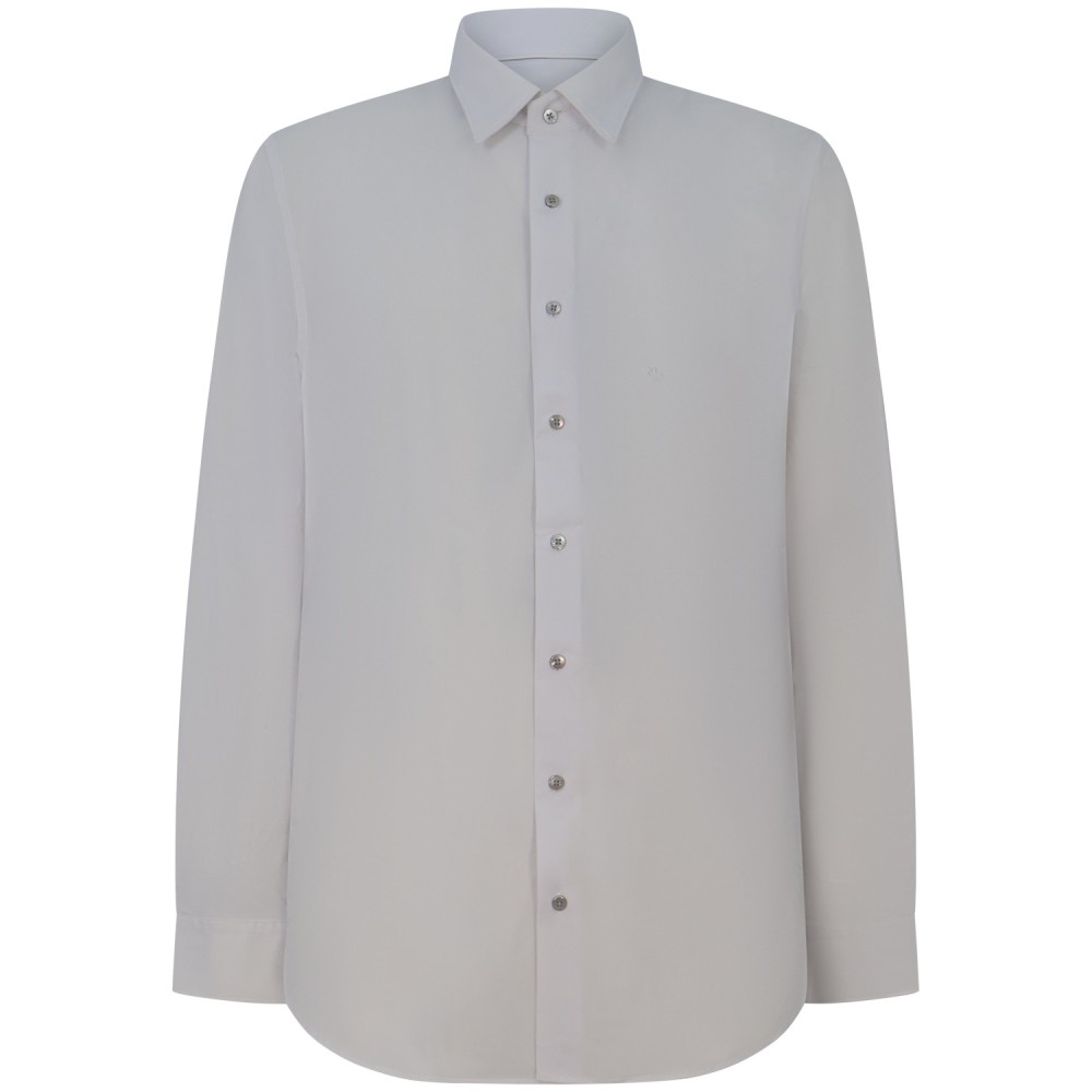 Camicia bianca con mini logo per uomo