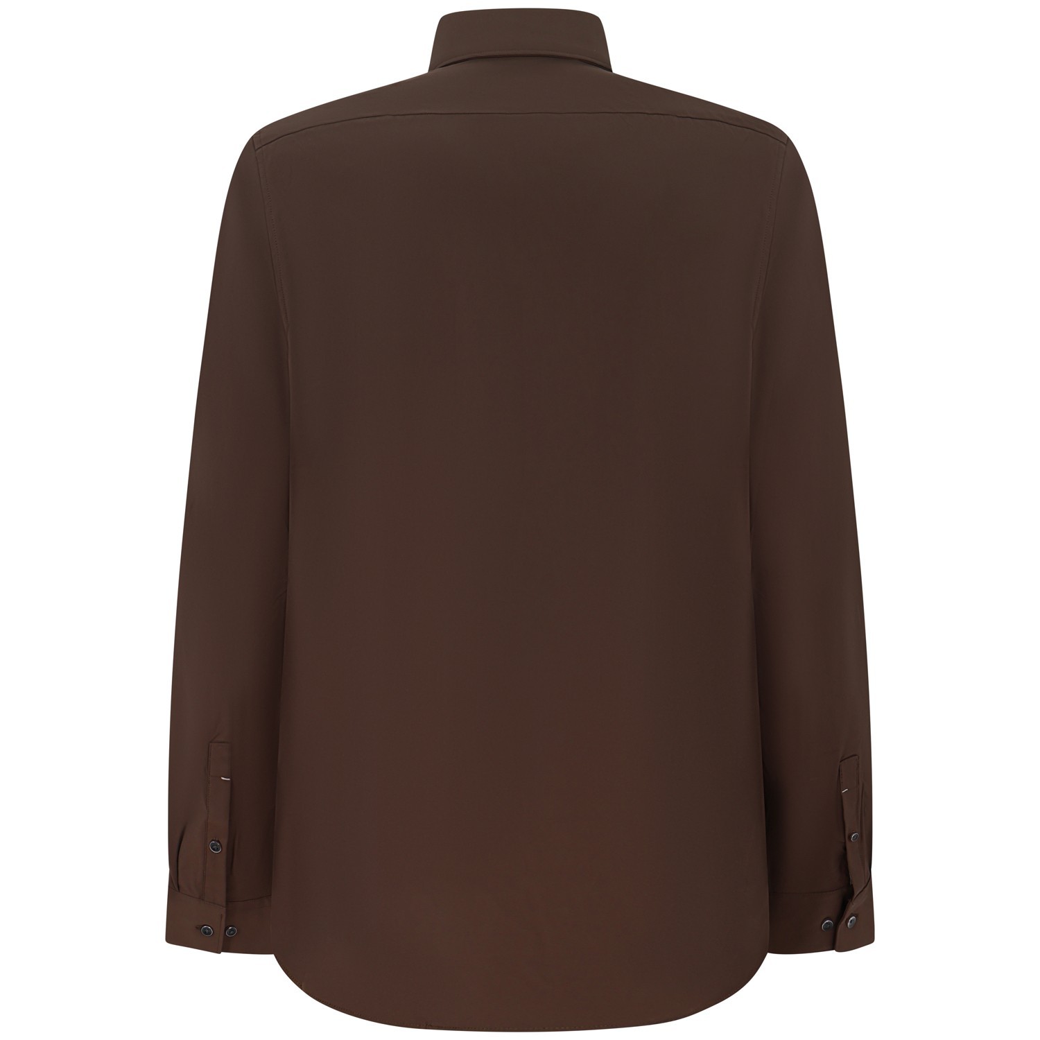 Camicia marrone con mini logo per uomo