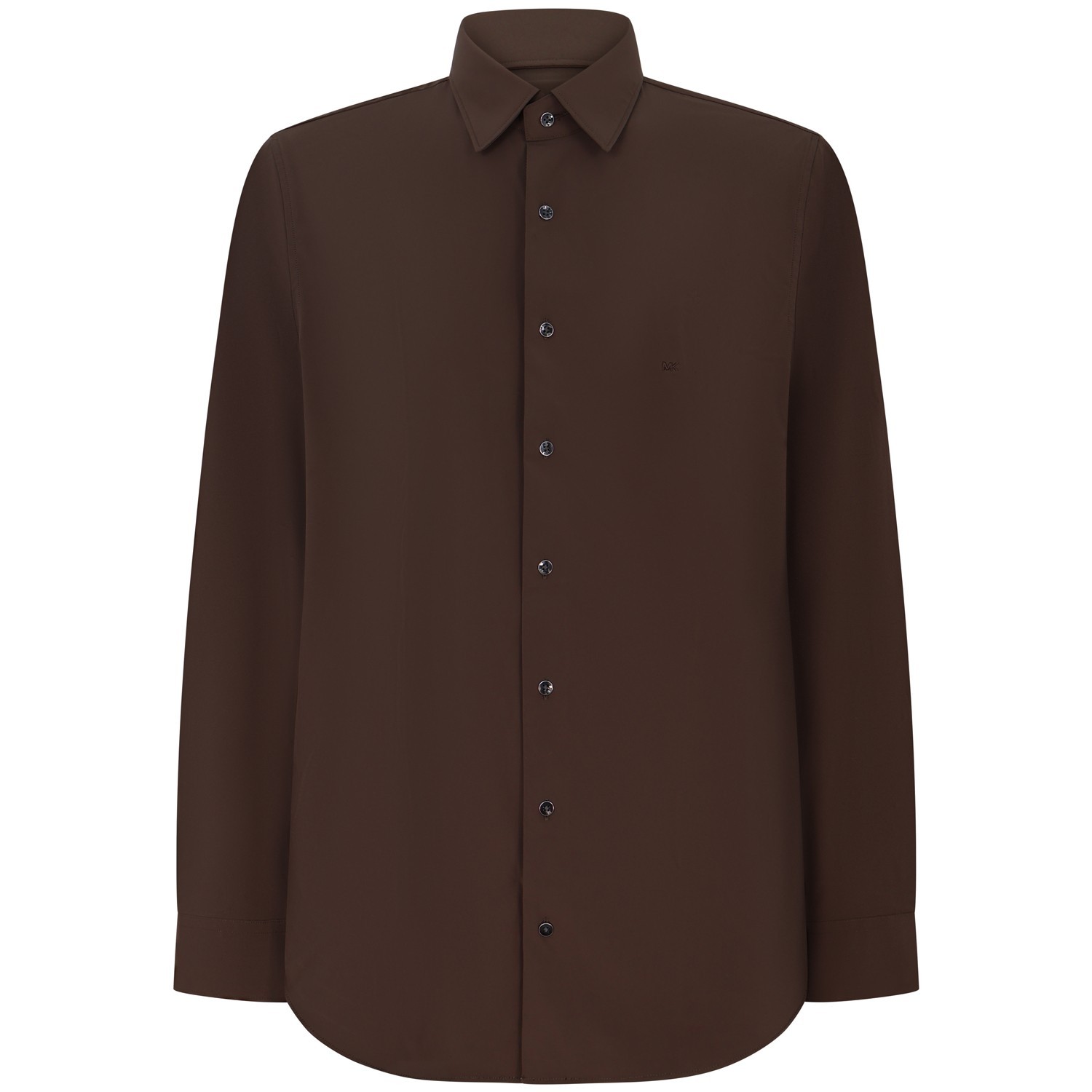 Camicia marrone con mini logo per uomo