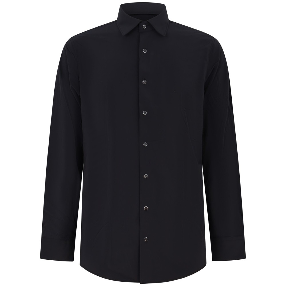 Camicia nera con mini logo per uomo