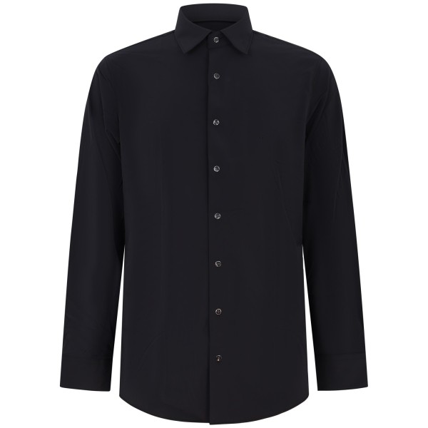 Camicia nera con mini logo per uomo