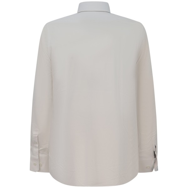 Camicia bianca con mini logo per uomo
