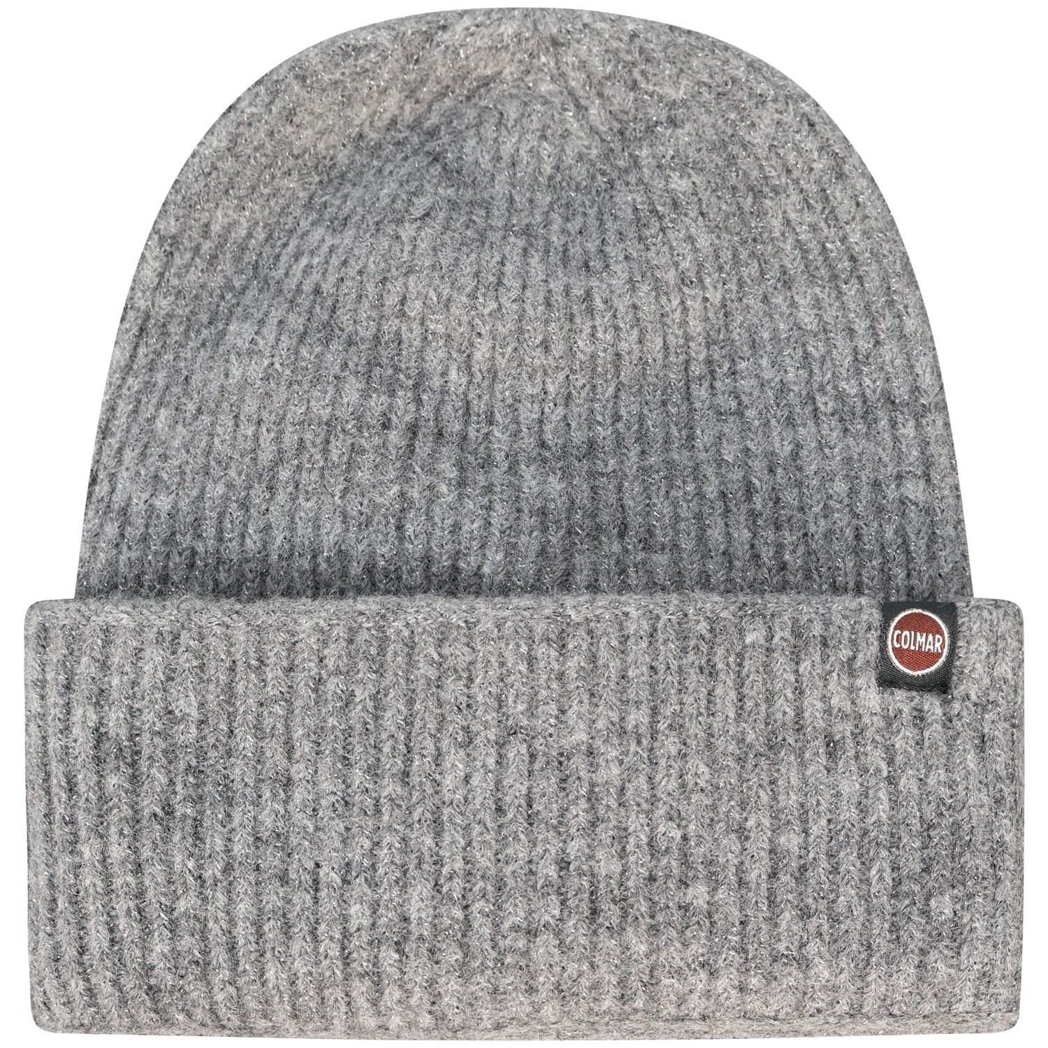 Cappello grigio con filato lurex per donna