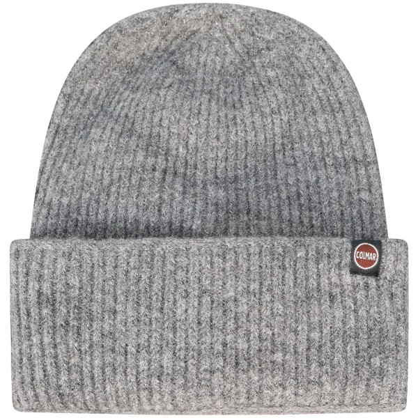Cappello grigio con filato lurex per donna