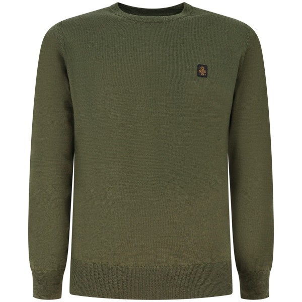 Maglione verde con mini logo per uomo