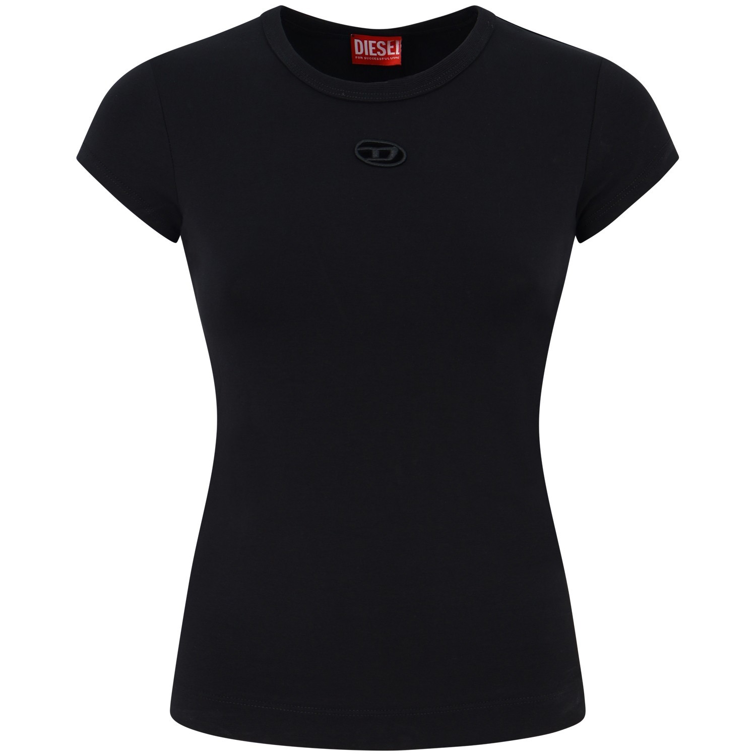T-shirt nera con logo  per donna