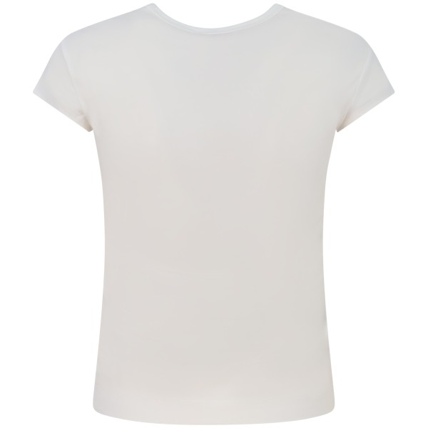 T-shirt bianca con logo  per donna