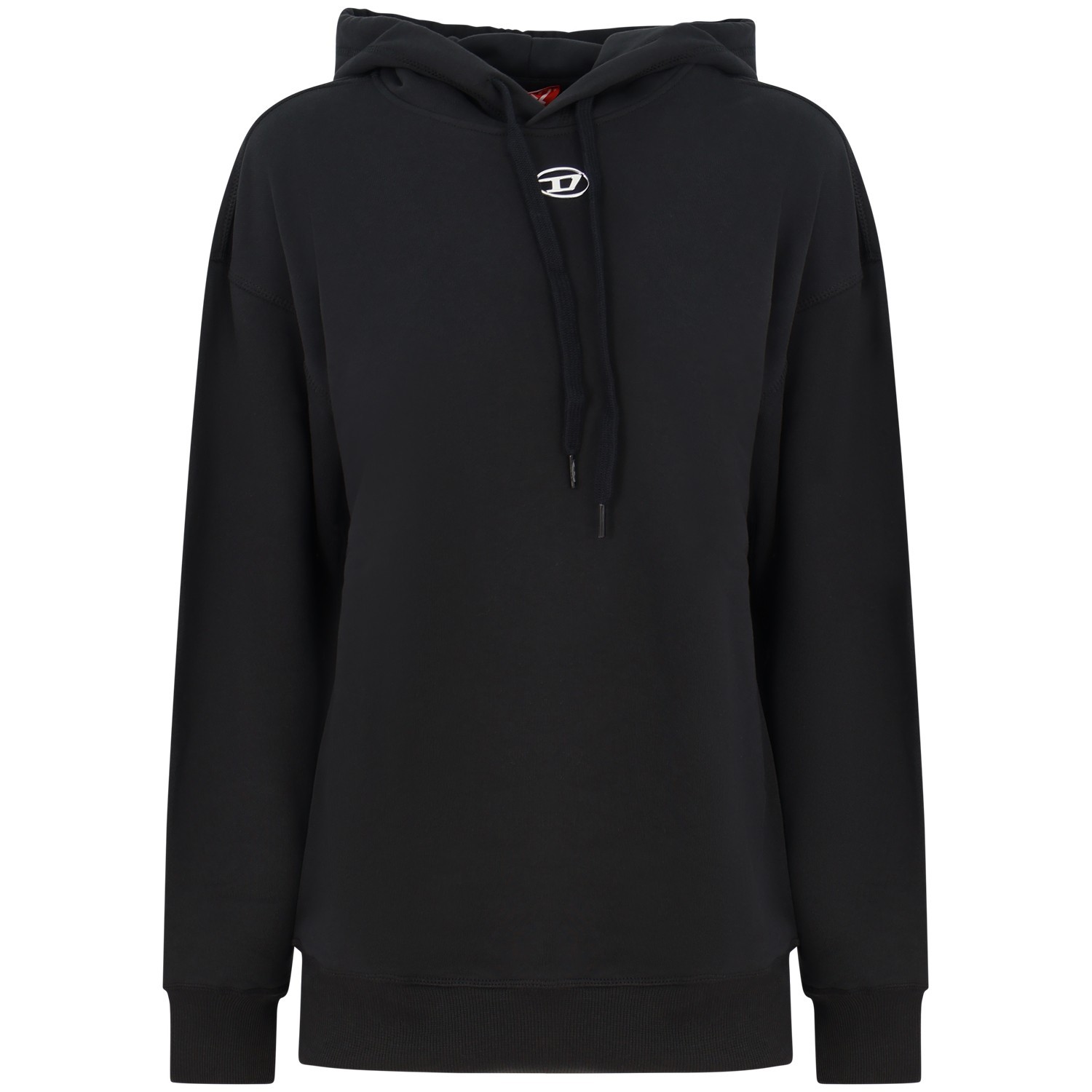Felpa con cappuccio nera per donna
