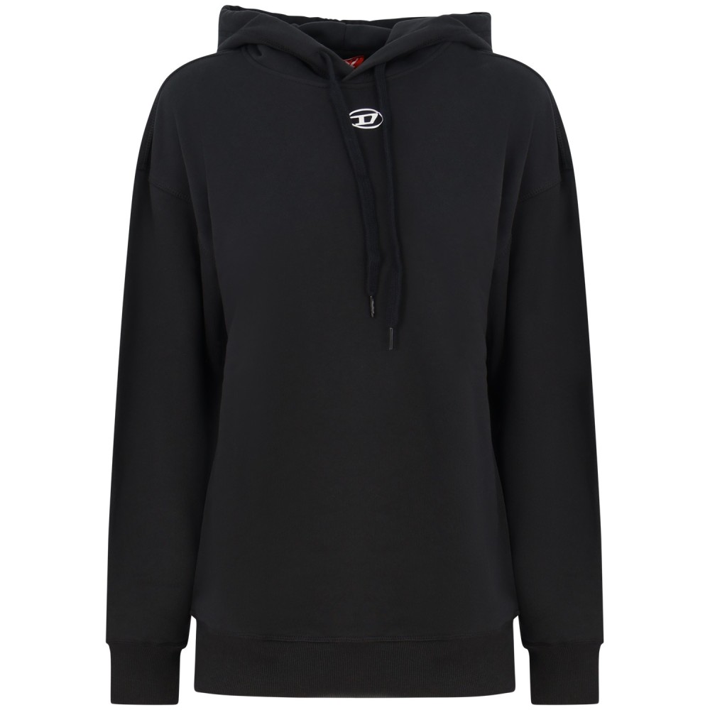 Felpa con cappuccio nera per donna