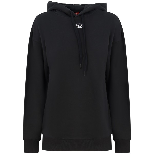 Felpa con cappuccio nera per donna