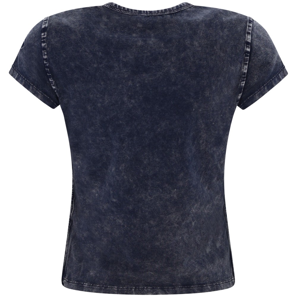 T-shirt blu con logo  per donna