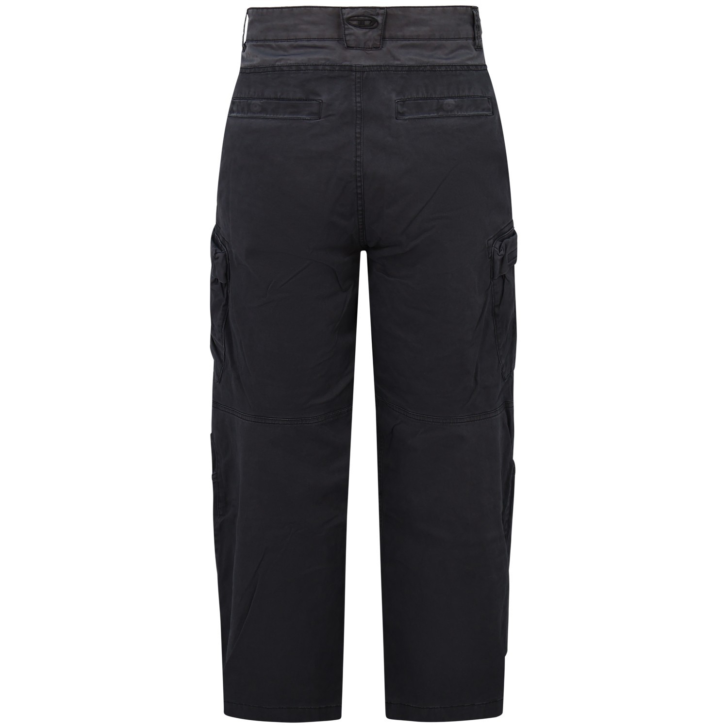 Pantalone nero con tasconi per uomo