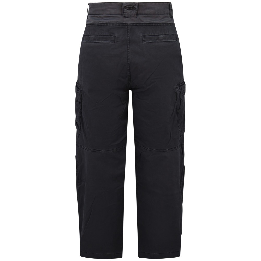 Pantalone nero con tasconi per uomo