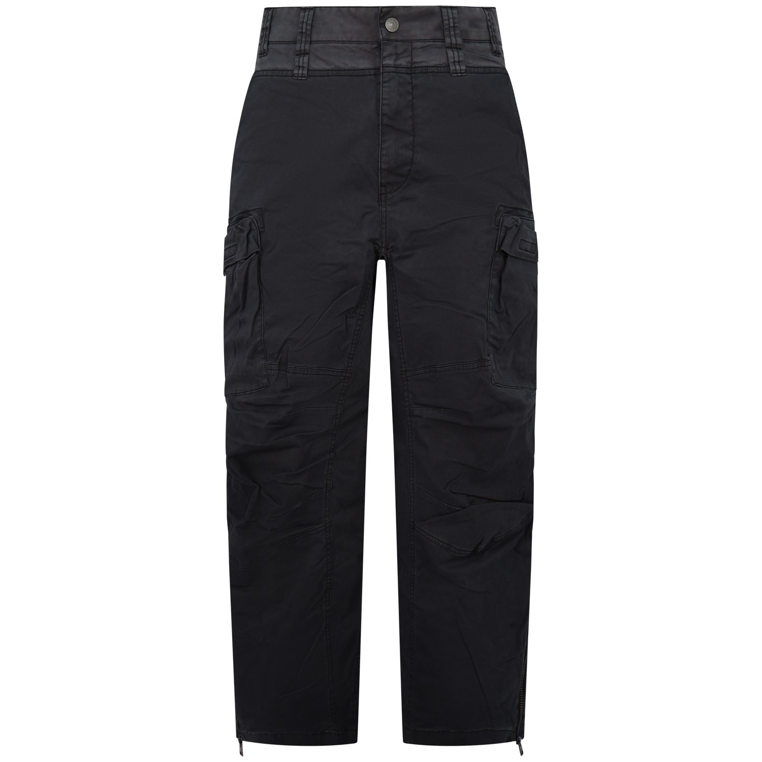 Pantalone nero con tasconi per uomo