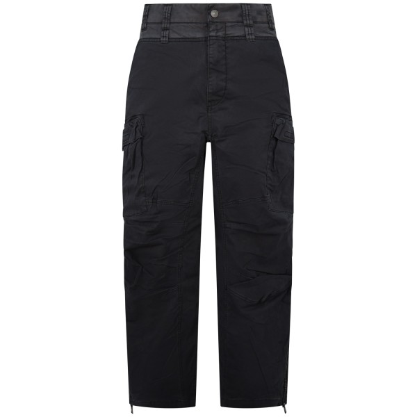 Pantalone nero con tasconi per uomo