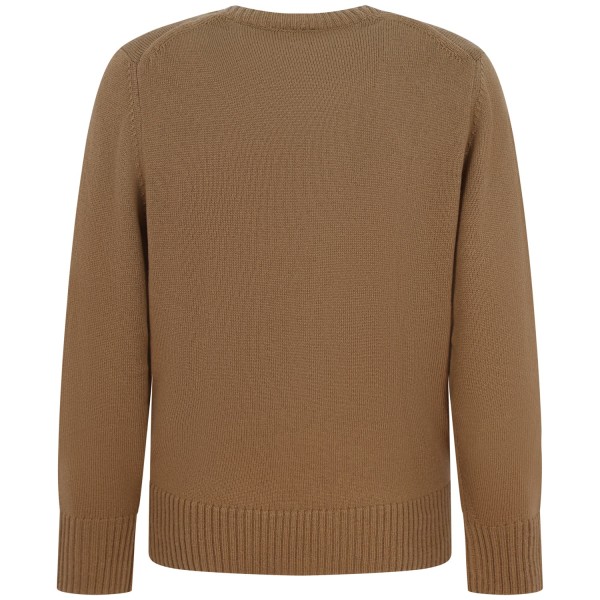 Maglione marrone con mini logo per uomo