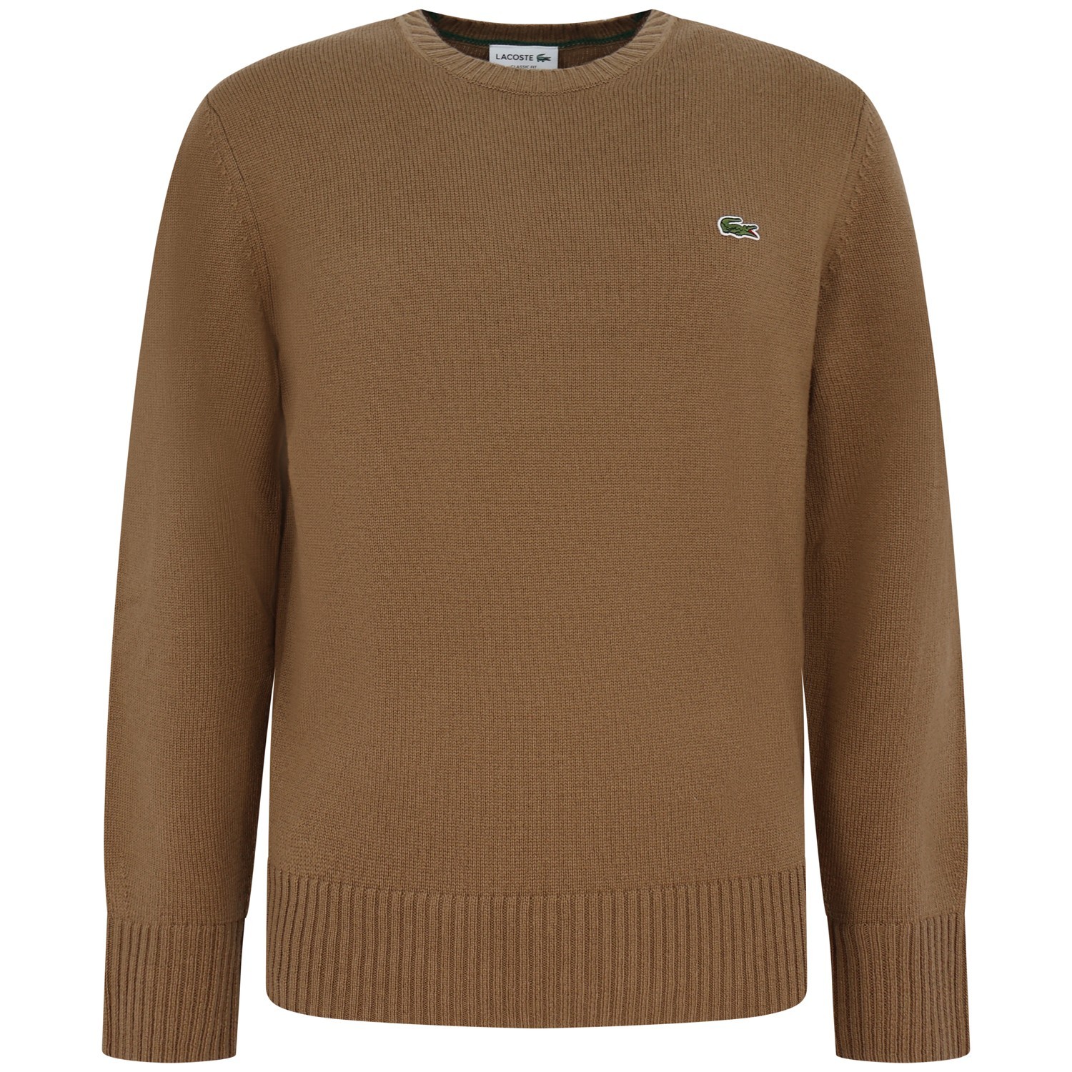 Maglione marrone con mini logo per uomo