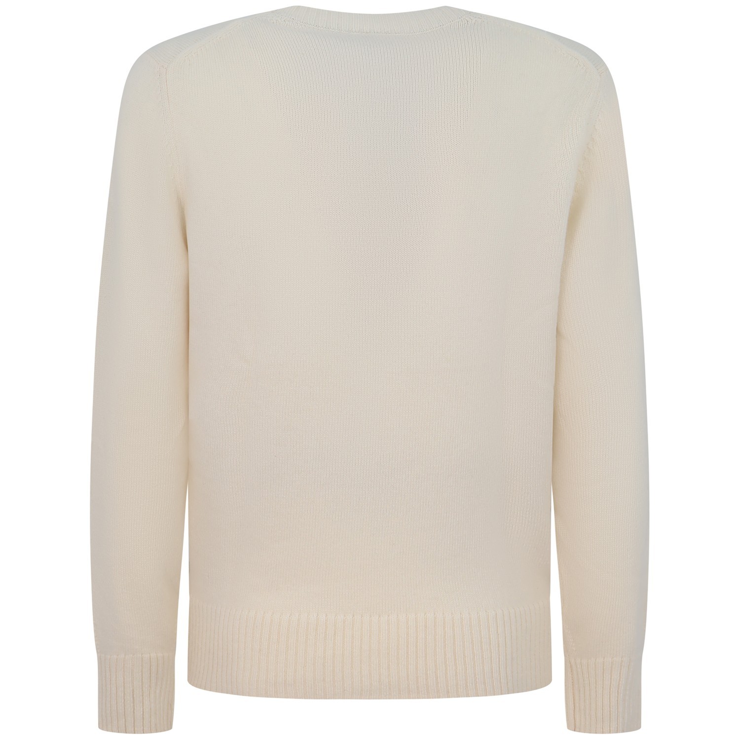 Maglione avorio con mini logo per uomo 2