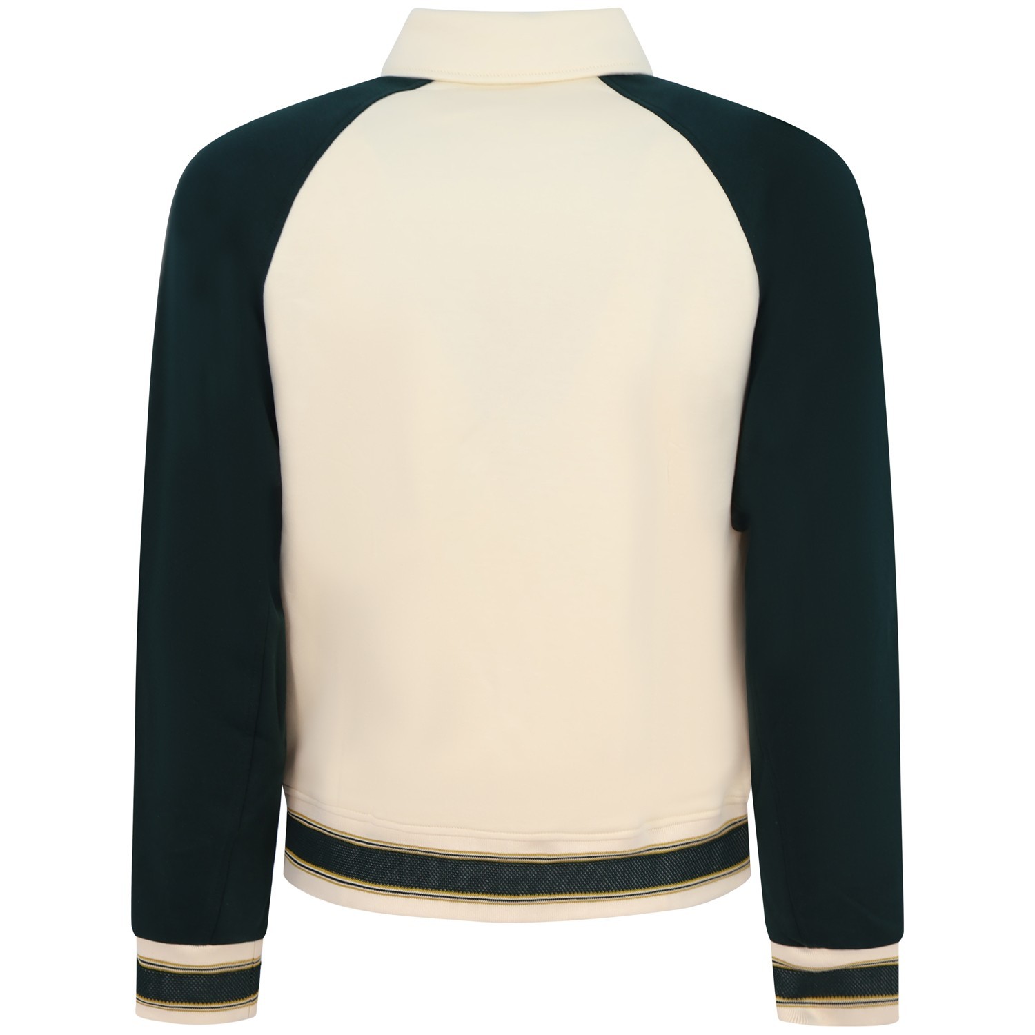 Felpa beige con maniche verdi per uomo 2