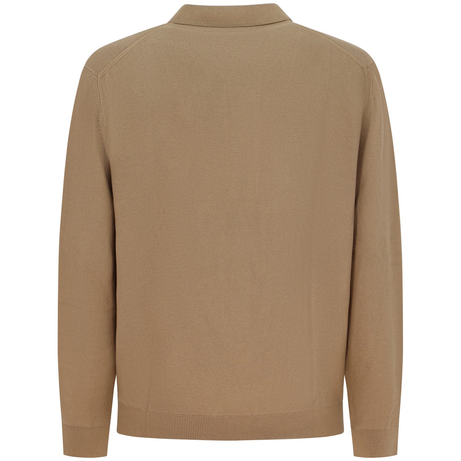 Maglione marrone con colletto a polo per uomo 2