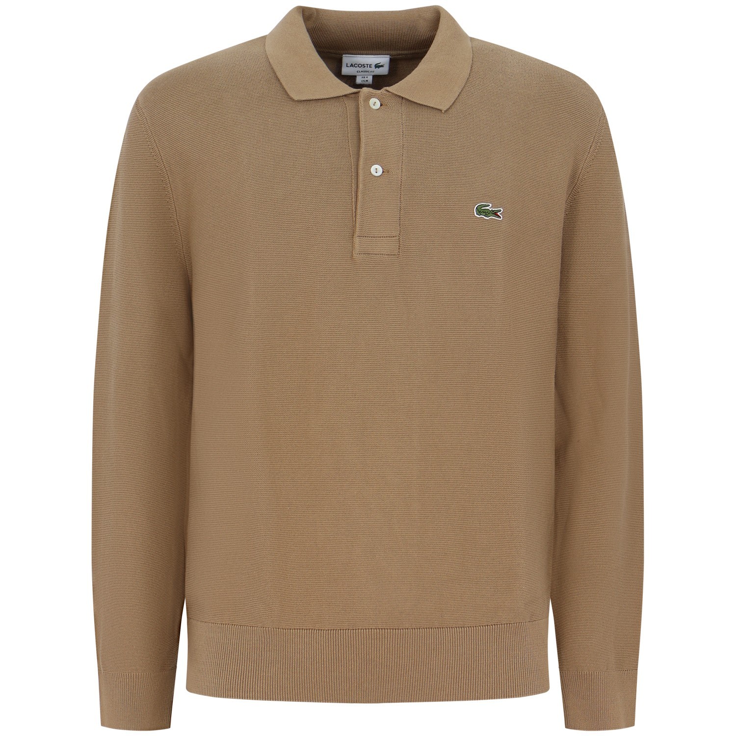 Maglione marrone con colletto a polo per uomo