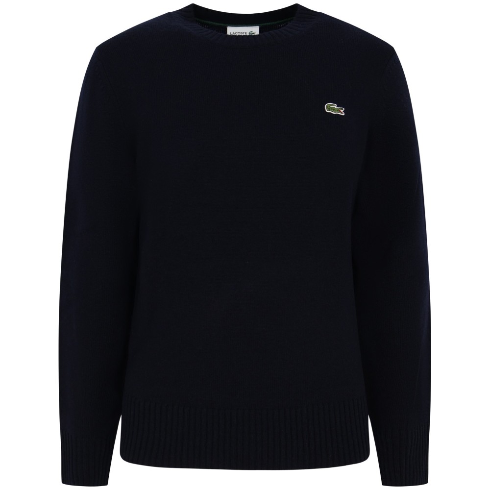 Maglione blu con mini logo per uomo