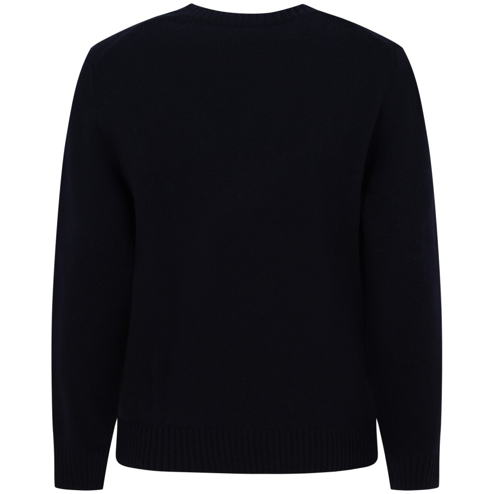 Maglione blu con mini logo per uomo
