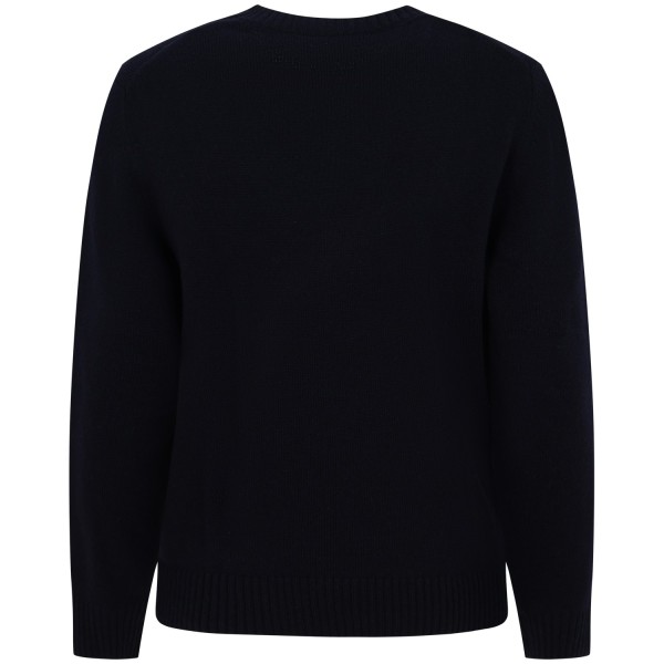 Maglione blu con mini logo per uomo