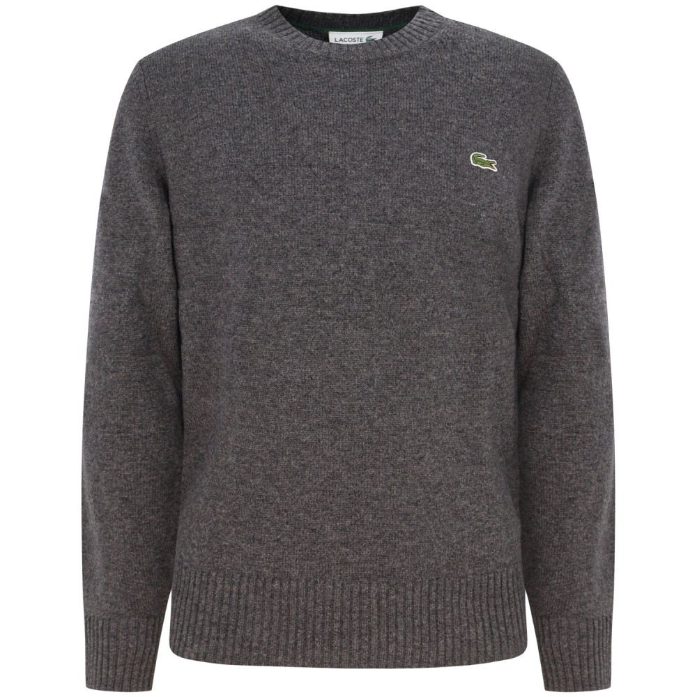 Maglione grigio con mini logo per uomo