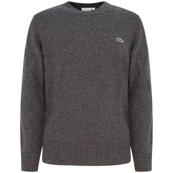Maglione grigio con mini logo per uomo