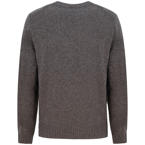 Maglione grigio con mini logo per uomo