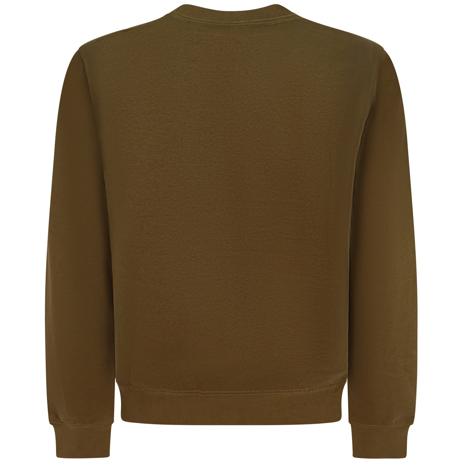 Felpa verde con maxi logo centrale per uomo 2